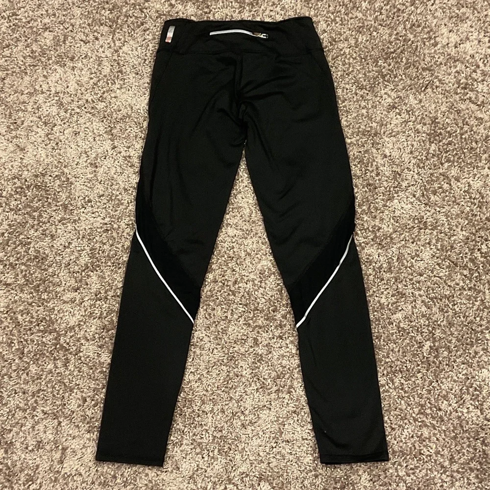 Zella Black Leggings with White Striping, Size XS - Picture 3 of 6